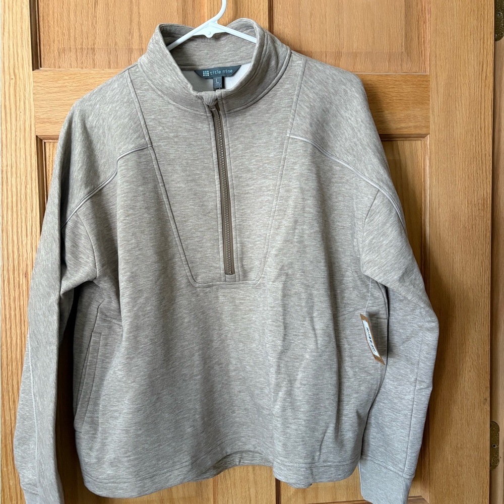 Title Nine W Lg 1/4 Zip Sweatshirt NWT